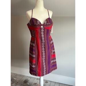 Dolce Vita tapestry boycon mini dress bustier boho chic S
